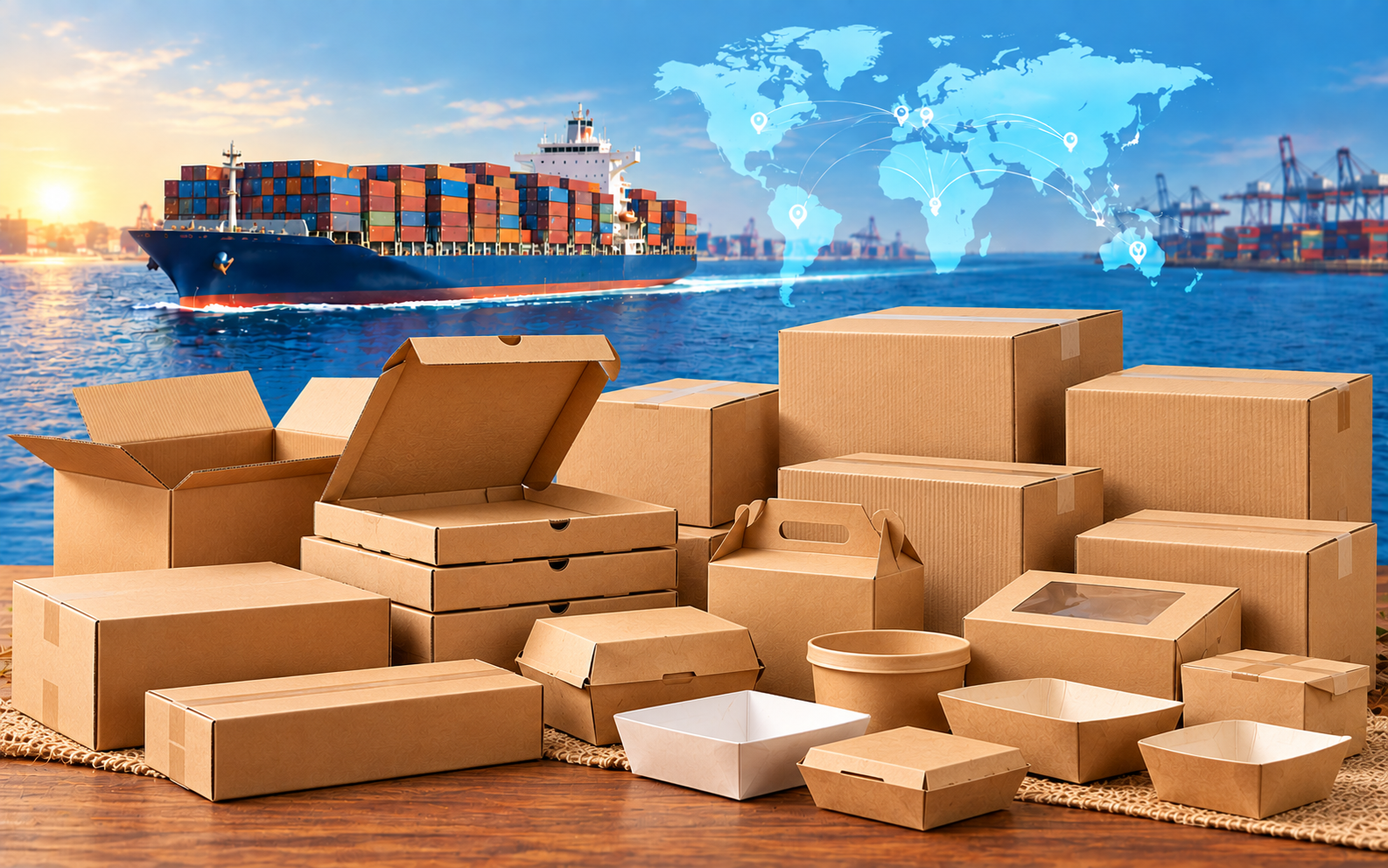 Corrugated boxes and food packaging